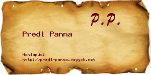 Predl Panna névjegykártya